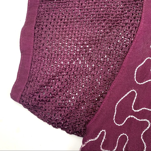 Vintage Boho Embroidered Bleach Mesh T Shirt - Picture 4 of 4